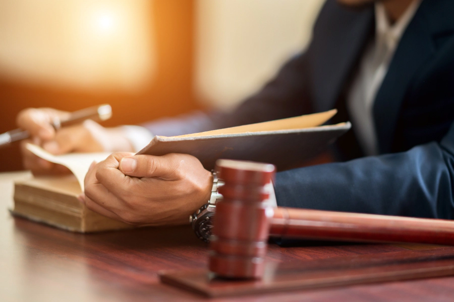 male lawyer working on expungement